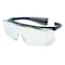 Ge Safety Glasses, Anti-Scratch, Clear Lens, Gray/Blue Frame GE112C - alternate 1